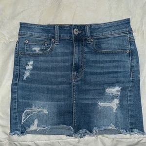 High rise mini skirt